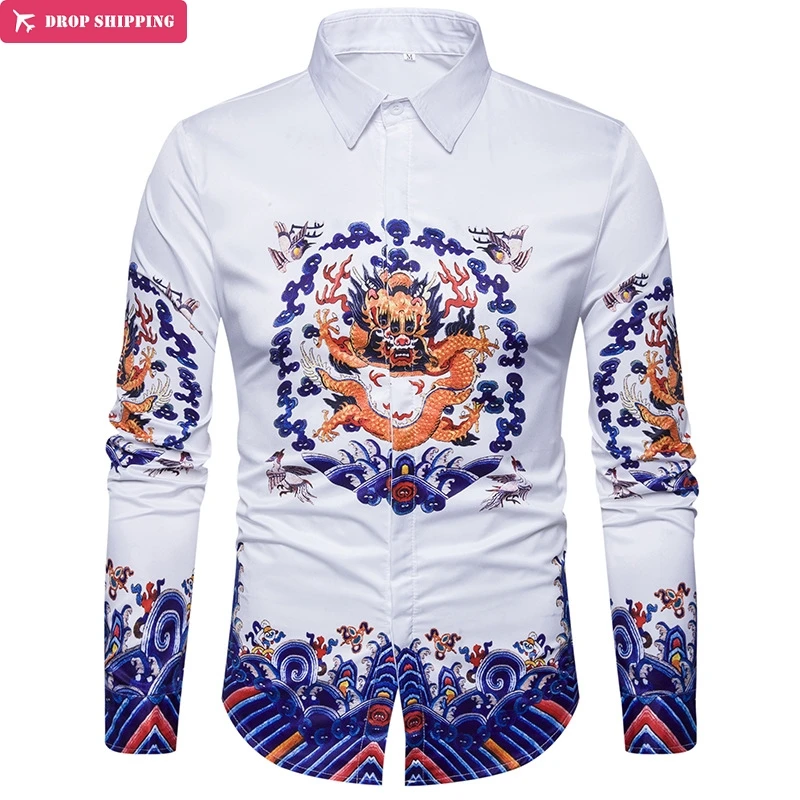 The new European Chinese family name wind 3D printing C415 long sleeved shirt Duijin robes
The new European Chinese family name wind 3D printing C415 long sleeved shirt Duijin robes