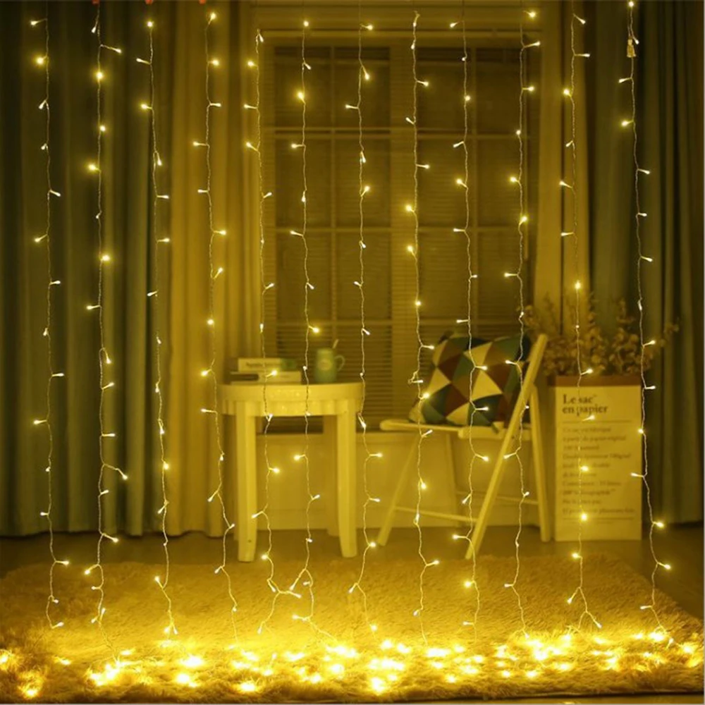 Фото 2x2/3x3/6x3 м светодиодный Свадебные гирлянды рождественское освещение | Светодиодная лента (33051963902)