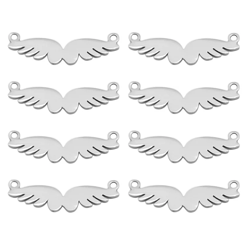 Aiovlo 10Pcs/Lot Stainless Steel Angel Wings Connectors for Jewelry Making Necklace Bracelet Findings Accessories DIY Crafts
Aiovlo 10Pcs/Lot Stainless Steel Angel Wings Connectors for Jewelry Making Necklace Bracelet Findings Accessories DIY Crafts