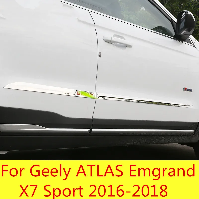 Body trims side skirts decorative scratch-resistant collision skirts bright strips For Geely ATLAS Emgrand X7 Sport 2016-2018
Body trims side skirts decorative scratch-resistant collision skirts bright strips For Geely ATLAS Emgrand X7 Sport 2016-2018