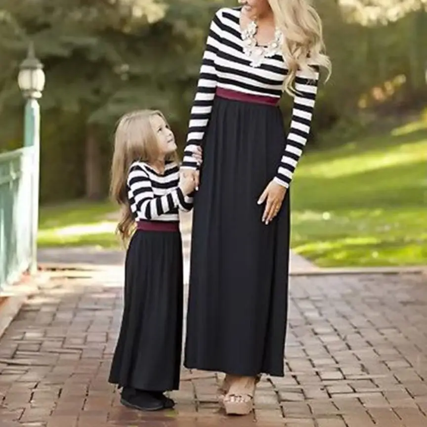 KANCOOLD dress Autumn Mommy &Me Women Striped Print Slim Dress Patch Family Casaul Clothes Bohe dress women 2018AUG1
KANCOOLD dress Autumn Mommy &Me Women Striped Print Slim Dress Patch Family Casaul Clothes Bohe dress women 2018AUG1
