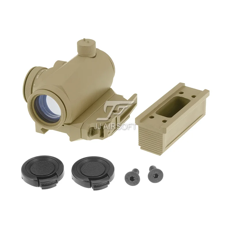 JJ Airsoft Micro 1x24 Red Dot with BOBRO Style High Mount / QD Low Mount and Riser (Tan)
JJ Airsoft Micro 1x24 Red Dot with BOBRO Style High Mount / QD Low Mount and Riser (Tan)