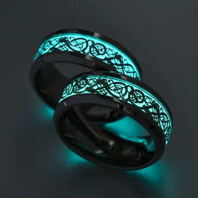 Trendy Luminous Plated silver Ring Dark Golden Dragon Inlay Green Background Fashion Men Fluorescent Glowing Rings R26
Trendy Luminous Plated silver Ring Dark Golden Dragon Inlay Green Background Fashion Men Fluorescent Glowing Rings R26