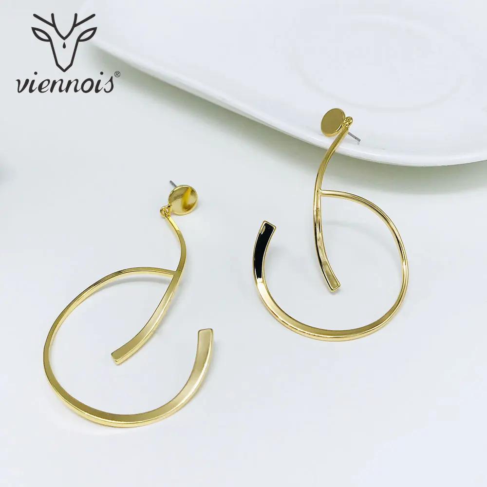 Viennois Gold Color Geometric Drop Earrings For Women Large Round Shape Earrings Female Wedding Party Jewelry 2018
Viennois Gold Color Geometric Drop Earrings For Women Large Round Shape Earrings Female Wedding Party Jewelry 2018