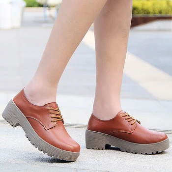 Nice New Autumn Round Toe Women Flats Shoes Fashion Flat Platform Girls Oxfords Thick Heel Cow Leather Women Casual Shoes
Nice New Autumn Round Toe Women Flats Shoes Fashion Flat Platform Girls Oxfords Thick Heel Cow Leather Women Casual Shoes