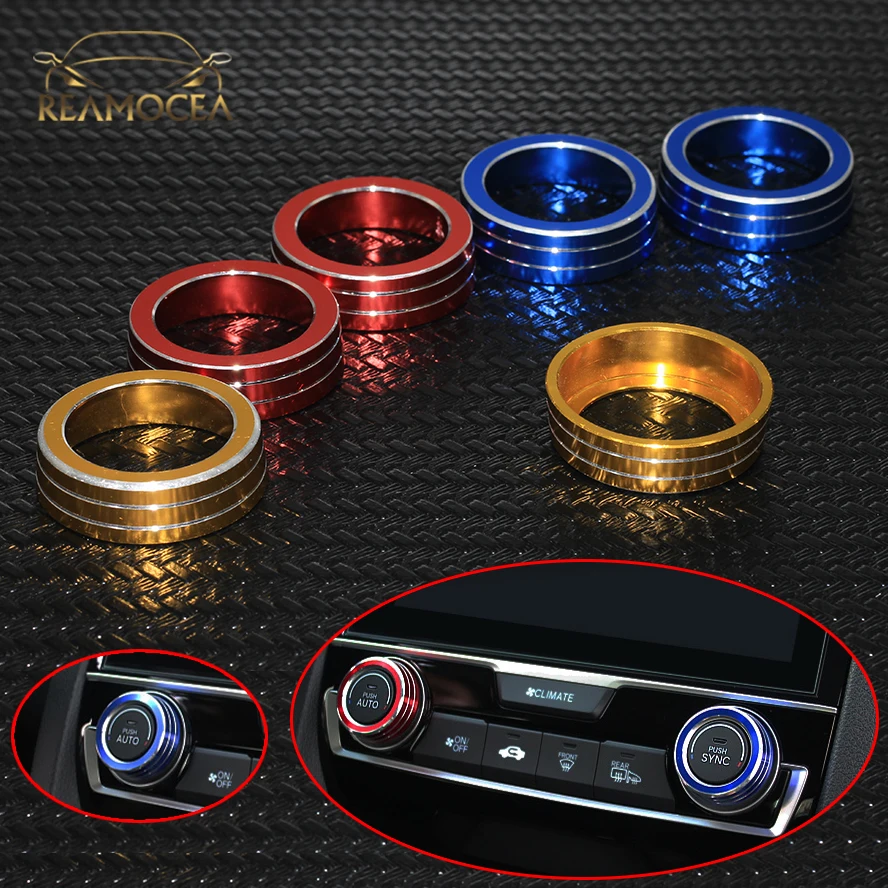 Reamocea 2Pcs Aluminum Ring Knob Cover Air Condition Climate Control Ring Knob Trim for Honda For Civic 2016 2017
Reamocea 2Pcs Aluminum Ring Knob Cover Air Condition Climate Control Ring Knob Trim for Honda For Civic 2016 2017