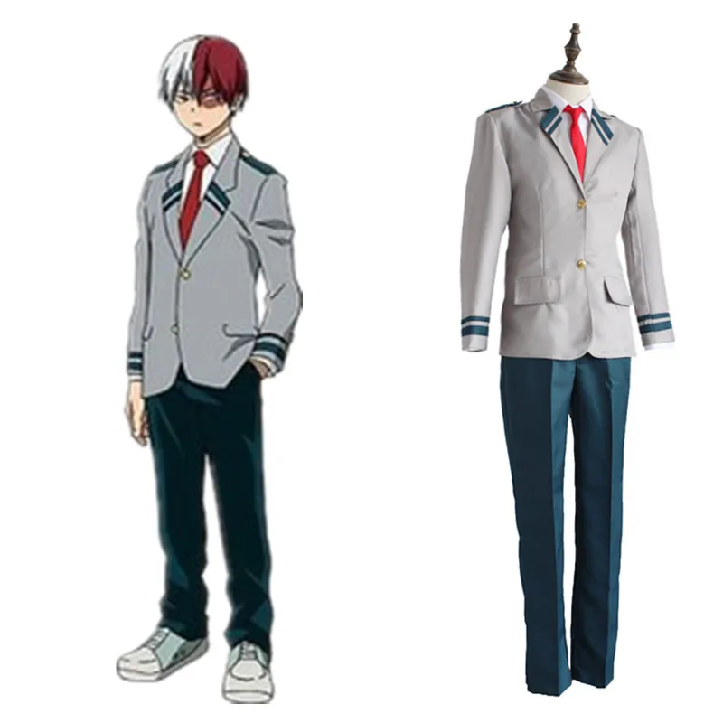 Аниме My Boku No Hero academic Todoroki Shouto костюм для косплея школьная форма + бесплатная
