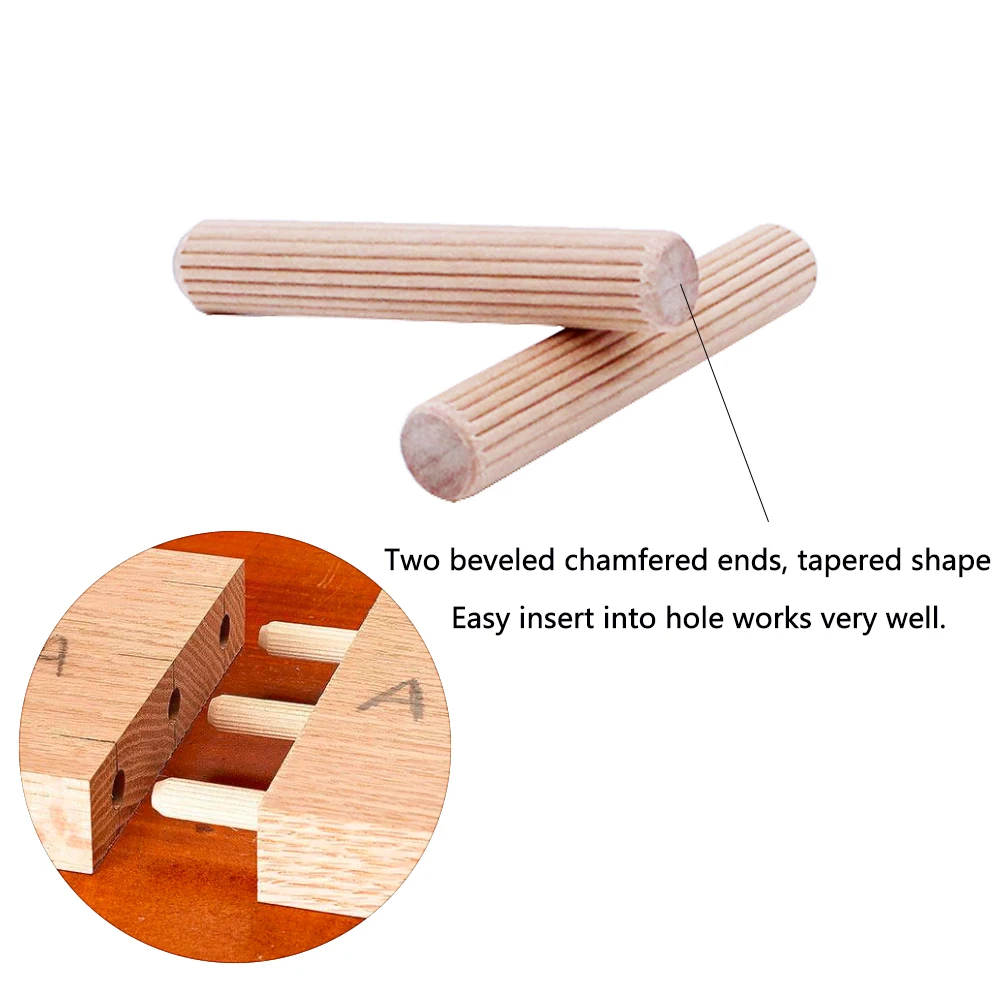 Beveled Wood Dowel Rod Pins  for furniture repairs DIY craft 