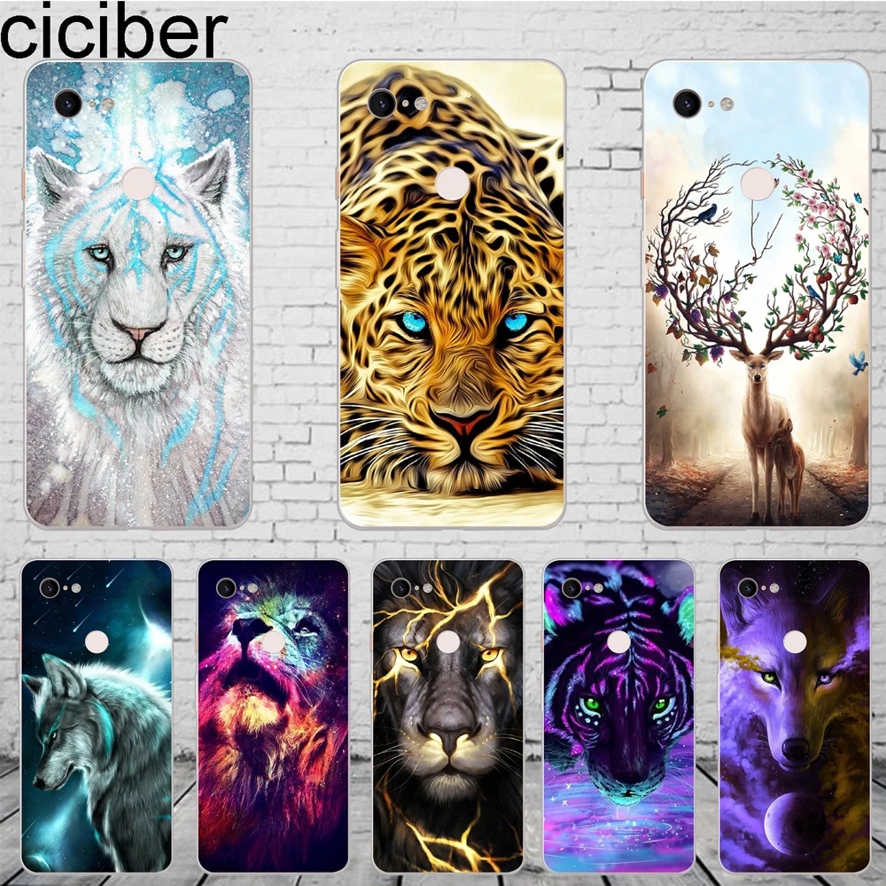 ciciber Animal Tiger Lion Leopard Elk Phone Case For Google Pixel 3 2 XL Soft Silicone Cover for Pixel 3XL 2XL Funda Capa Coque
ciciber Animal Tiger Lion Leopard Elk Phone Case For Google Pixel 3 2 XL Soft Silicone Cover for Pixel 3XL 2XL Funda Capa Coque