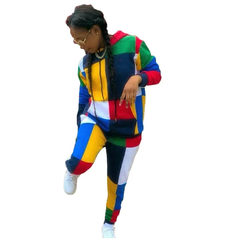 2018 Woman Contrast Color 2 Piece Set Hoodies Sweatshirts And Pants Casual Tracksuit Pockets Long Sleeve Loose Suit
2018 Woman Contrast Color 2 Piece Set Hoodies Sweatshirts And Pants Casual Tracksuit Pockets Long Sleeve Loose Suit