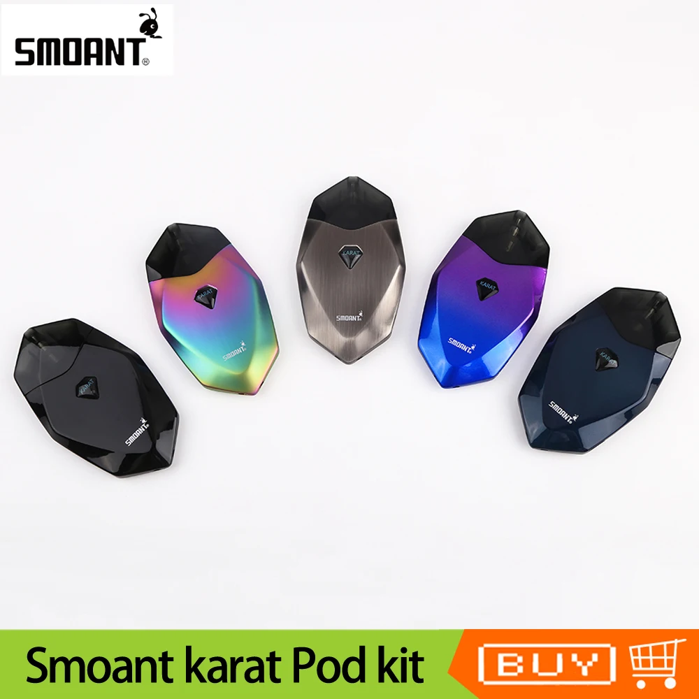 

Original Smoant Karat Pod Vape Kit with Quartz coil 2ml Pod Atomizer Cartridge 370mAh built-in Battery All in one Starter Kit