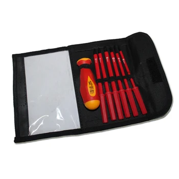 Insulated Slotted Phillips Screwdriver Set Magnetic PH1 PH2 SL3 to SL6 Electrician Screw Drive with Bag Cross Flat Repair Tools
Insulated Slotted Phillips Screwdriver Set Magnetic PH1 PH2 SL3 to SL6 Electrician Screw Drive with Bag Cross Flat Repair Tools