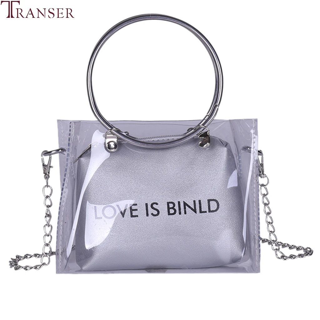 Transer Transparent Bag For Women 2019 fashion Summer Beach Bags Ladies Chain Shoulder Crossbody Bags Casual Handbags 2PCS Tote
Transer Transparent Bag For Women 2019 fashion Summer Beach Bags Ladies Chain Shoulder Crossbody Bags Casual Handbags 2PCS Tote