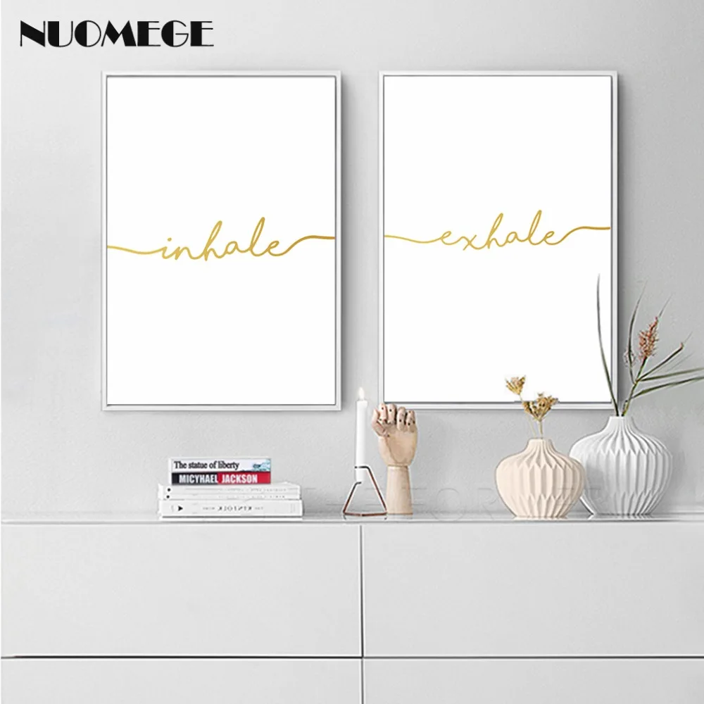 Inhale Exhale Golden Simple Quote Canvas Posters and Prints Nordic Style Wall Art Painting Wall Picture for Living Room Decor
Inhale Exhale Golden Simple Quote Canvas Posters and Prints Nordic Style Wall Art Painting Wall Picture for Living Room Decor