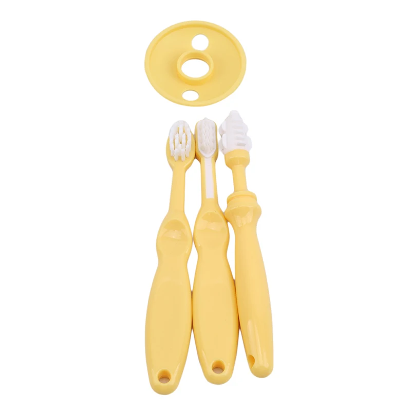 1Set Yellow New Baby Cute Soft-bristled Training Toothbrushes Set For Children Toddler Kids Baby Oral Dental Care Tooth Brushes 
1Set Yellow New Baby Cute Soft-bristled Training Toothbrushes Set For Children Toddler Kids Baby Oral Dental Care Tooth Brushes