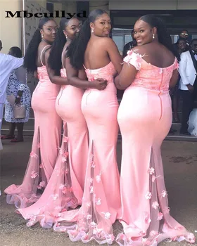 Mbcullyd Pink Mermaid Bridesmaid Dresses With Flowers 2020 Cheap Off Shoulder Long African Dress Wedding Party For Women
Mbcullyd Pink Mermaid Bridesmaid Dresses With Flowers 2020 Cheap Off Shoulder Long African Dress Wedding Party For Women