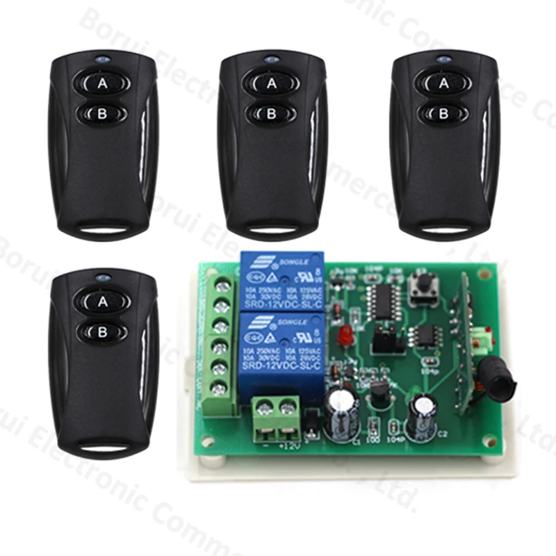2CH wireless remote control switch 4 Transmitter + 1 Receiver RF Wireless Remote Control teleswitch
2CH wireless remote control switch 4 Transmitter + 1 Receiver RF Wireless Remote Control teleswitch