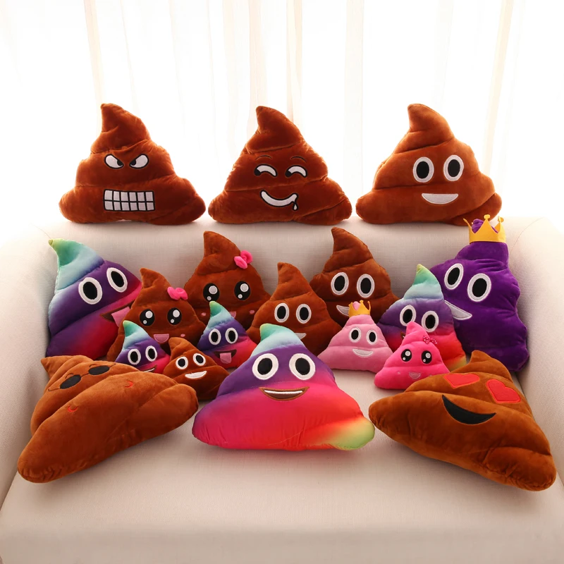

Pillow Gift Hot Sale/Cushion Emoji Cute shit Poop Stuffed Toy Doll Christmas Present Funny Plush Bolster Cojines Pad Coussin