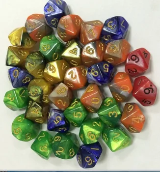 Free shipping Exclusive Beautiful NEW 2pcs Mixed two colors dice 10-sided D10 dice for board game and card games accessories
Free shipping Exclusive Beautiful NEW 2pcs Mixed two colors dice 10-sided D10 dice for board game and card games accessories