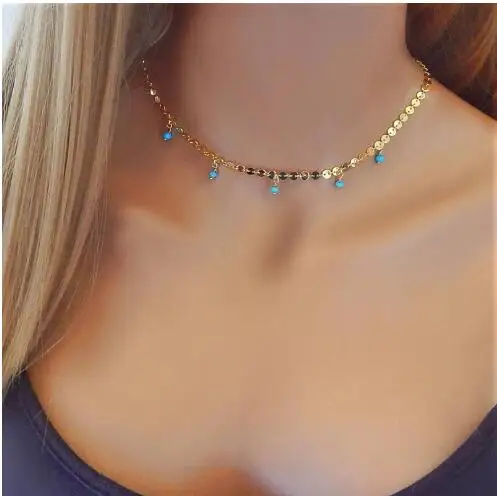 Fashion Vintage Gem Stone Green Turquoises Choker Necklace Girlfriend Gift Minimal Necklace Copper Chain Necklaces Jewelry Gifts
Fashion Vintage Gem Stone Green Turquoises Choker Necklace Girlfriend Gift Minimal Necklace Copper Chain Necklaces Jewelry Gifts
