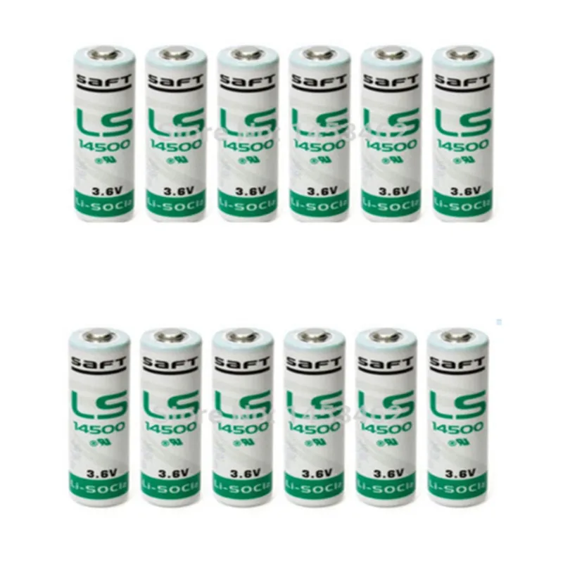 12PCS SAFT LS14500 ER14505 AA 3.6V 2450mAh lithium battery for facility equipment spare generic lithium battery primary battery
12PCS SAFT LS14500 ER14505 AA 3.6V 2450mAh lithium battery for facility equipment spare generic lithium battery primary battery