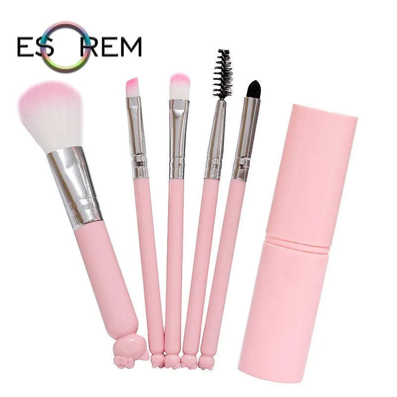 ESOREM 5 Pcs Cosmetic Brushes With Makeup Brush Organizer Pink Makeup For Beginners Eyeshadow Brushes Pinceau Maquillage 7234 
ESOREM 5 Pcs Cosmetic Brushes With Makeup Brush Organizer Pink Makeup For Beginners Eyeshadow Brushes Pinceau Maquillage 7234