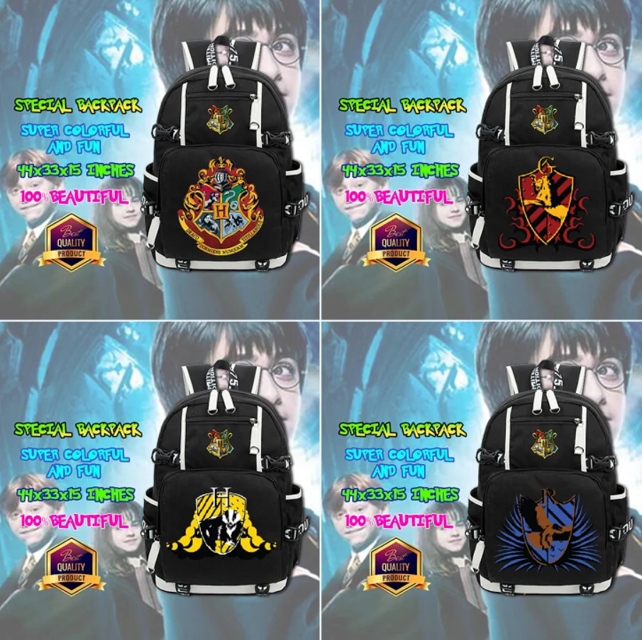 Harri Potter Hogwarts Black Backpack Zip School Bag Packsack Laptop Bag Fashion Leisure Rucksack Travel Bag Bookbag Mochila
Harri Potter Hogwarts Black Backpack Zip School Bag Packsack Laptop Bag Fashion Leisure Rucksack Travel Bag Bookbag Mochila