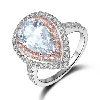 S925 Sterling Silver Fine Jewelry Rings For Women Water Drop Pink Cubic Zirconia Diamant Big Pear Shape Bridal Wedding Ring
S925 Sterling Silver Fine Jewelry Rings For Women Water Drop Pink Cubic Zirconia Diamant Big Pear Shape Bridal Wedding Ring