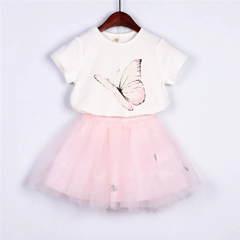 2pc Toddler Kid Baby Girls suit Cotton Short sleeve Clothes Outfits Butterfly Printed T-shirt+Tutu Skirt Set Two-piece set #SA
2pc Toddler Kid Baby Girls suit Cotton Short sleeve Clothes Outfits Butterfly Printed T-shirt+Tutu Skirt Set Two-piece set #SA