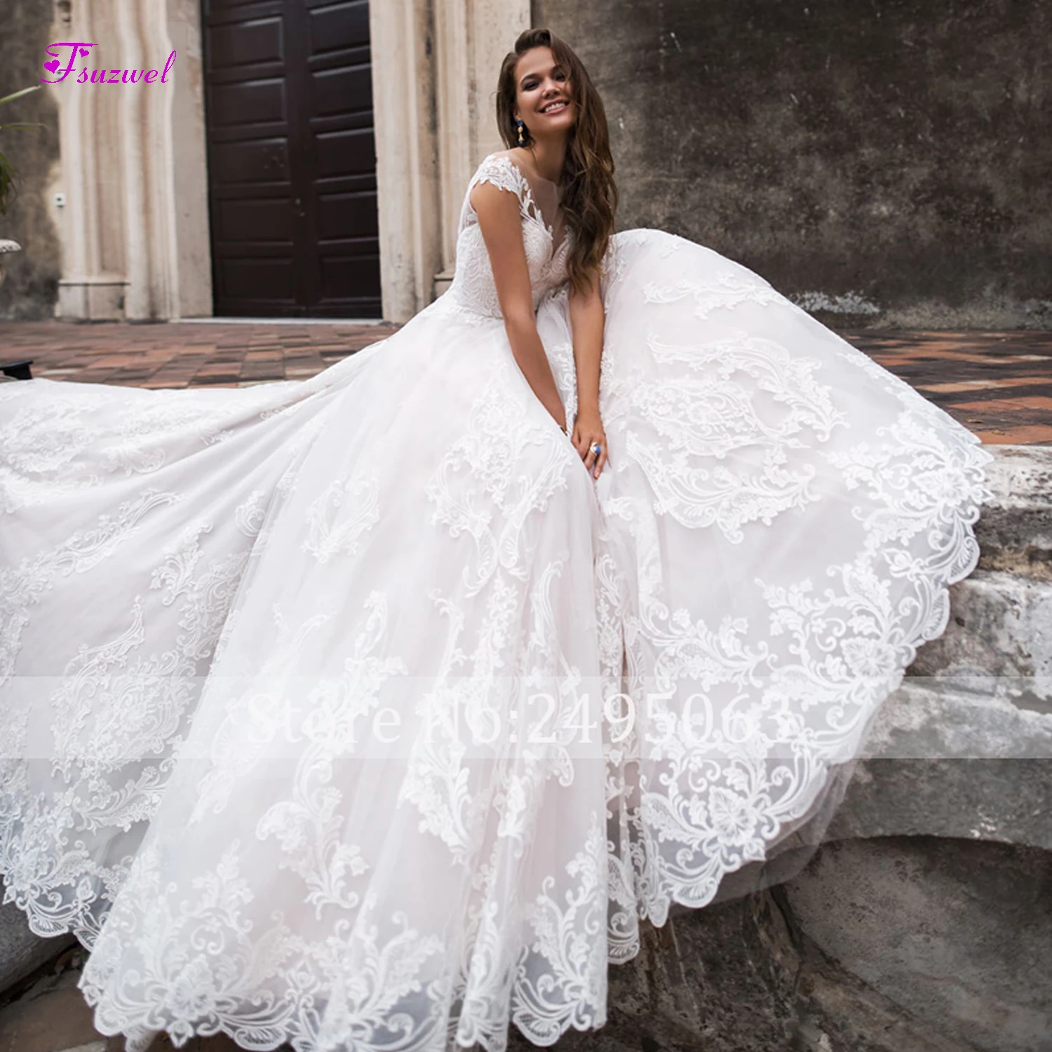 Gorgeous Sweep Train Appliques A-Line Wedding Dresses 2020 Fashion Scoop Neck Cap Sleeve Princess Bridal Gown Vestido de Noiva
Gorgeous Sweep Train Appliques A-Line Wedding Dresses 2020 Fashion Scoop Neck Cap Sleeve Princess Bridal Gown Vestido de Noiva