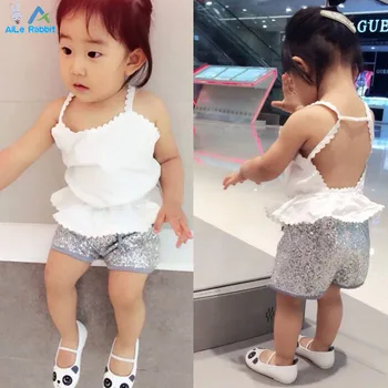 AiLe Rabbit new arrival girls fashion clothing sets sleeveless solid harnessSequin Satin shorts clothes free shipping k1
AiLe Rabbit new arrival girls fashion clothing sets sleeveless solid harnessSequin Satin shorts clothes free shipping k1