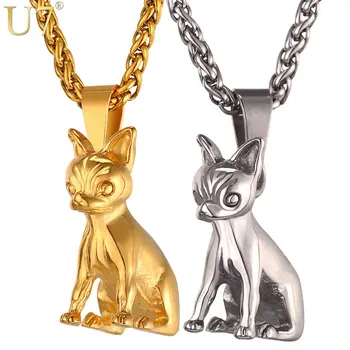 U7 Brand Chihuahua Charm Necklace Gold Color Stainless Steel Cute Dog Pendant & Chain Animal Jewelry For Men/Women Gift P1030
U7 Brand Chihuahua Charm Necklace Gold Color Stainless Steel Cute Dog Pendant & Chain Animal Jewelry For Men/Women Gift P1030