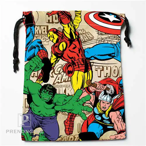 

Custom Marvel Cartoon Drawstring Bags Printing Fashion Travel Storage Mini Pouch Swim Hiking Toy Bag Size 18x22cm #171208-15