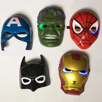 LED Glowing superhero Avengers Marvel fan spiderman ironman captain america the hulk batman mask for kid party masks
LED Glowing superhero Avengers Marvel fan spiderman ironman captain america the hulk batman mask for kid party masks