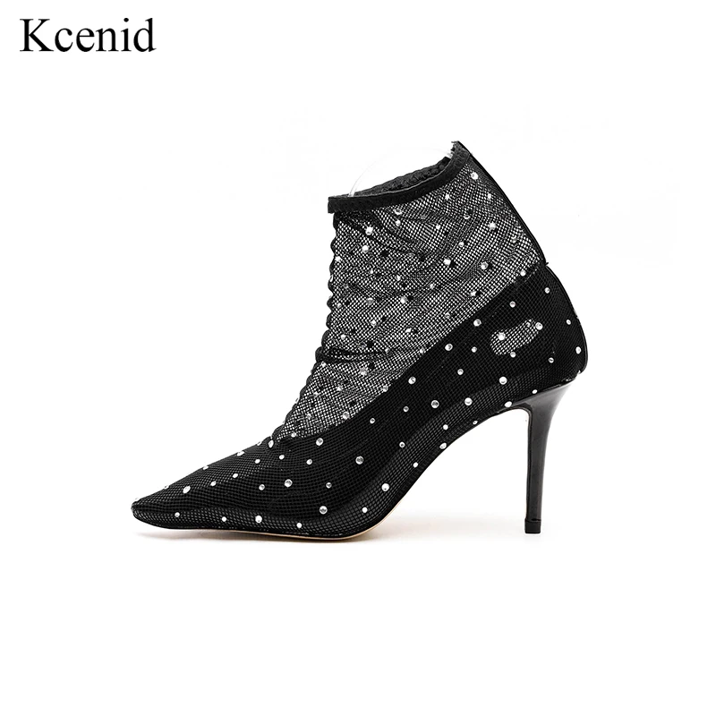 Kcenid Newest fashion sexy prom shoes woman pointed toe super thin high heels black pumps rhinestone mesh ankle boots for women
Kcenid Newest fashion sexy prom shoes woman pointed toe super thin high heels black pumps rhinestone mesh ankle boots for women