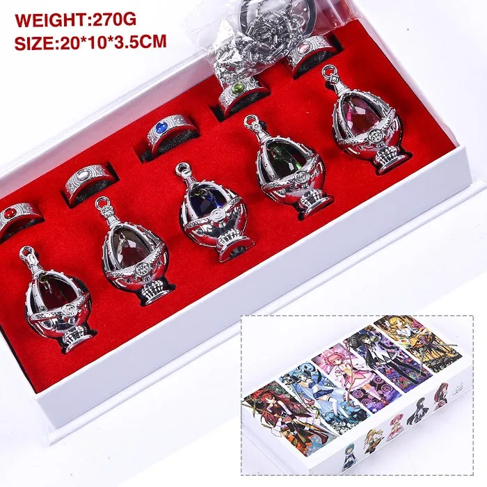 Free shipping Anime Cosplay Jewelry sets Puella Magi Madoka Magica Cosplay Akemi Homura Soul Gem set Pendant Necklace Boxed
Free shipping Anime Cosplay Jewelry sets Puella Magi Madoka Magica Cosplay Akemi Homura Soul Gem set Pendant Necklace Boxed
