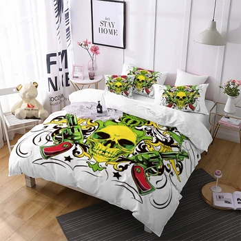 Gun and Skull Comforter Bedding Sets Green Duvet Cover Set Gangster King Size Bedding Set 3d Home Textile 3pcs Bed Linen 25 
Gun and Skull Comforter Bedding Sets Green Duvet Cover Set Gangster King Size Bedding Set 3d Home Textile 3pcs Bed Linen 25