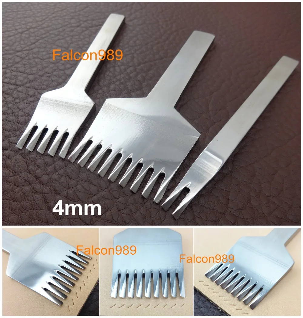 3pcs 4mm 2+5+9 prong European Style Leather Craft Sewing Stitching Pro-line Lacing Chisel Pricking Iron Punch Tool Kit Set
3pcs 4mm 2+5+9 prong European Style Leather Craft Sewing Stitching Pro-line Lacing Chisel Pricking Iron Punch Tool Kit Set