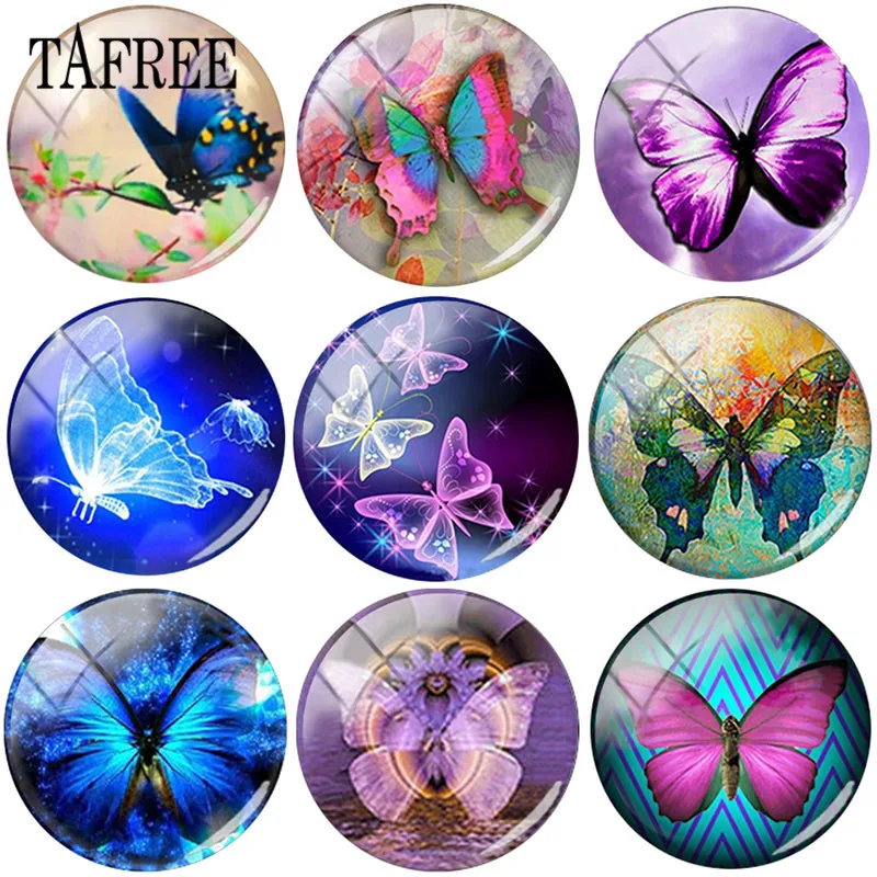 TAFREE Beauty Colorful Butterfly MOQ 1pcs 25mm Round Photo Glass Cabochon Demo Flat Back Making Findings
TAFREE Beauty Colorful Butterfly MOQ 1pcs 25mm Round Photo Glass Cabochon Demo Flat Back Making Findings