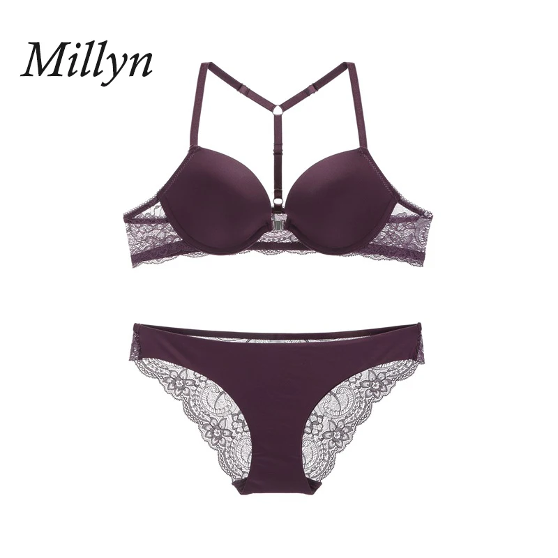 MILLYN 2017 New Lace Bra Brief set Push up Bra Sexy Girl Y Shape Back for Women Underwear set Front Closure
MILLYN 2017 New Lace Bra Brief set Push up Bra Sexy Girl Y Shape Back for Women Underwear set Front Closure