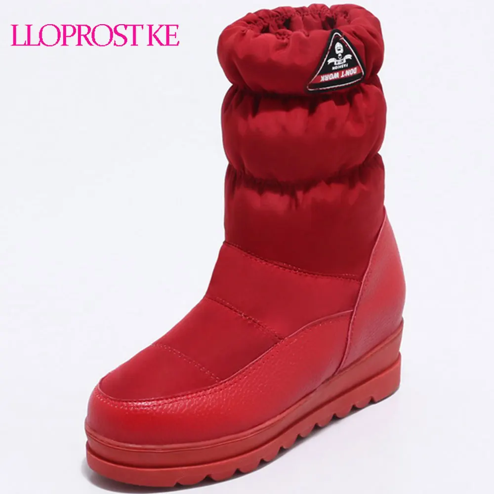 Lloprost ke Snow Boots 2018 Brand Women Winter Wedge Heel Ankle Boots Mother Shoes Waterproof Women Fashion Casual Boots D692
Lloprost ke Snow Boots 2018 Brand Women Winter Wedge Heel Ankle Boots Mother Shoes Waterproof Women Fashion Casual Boots D692