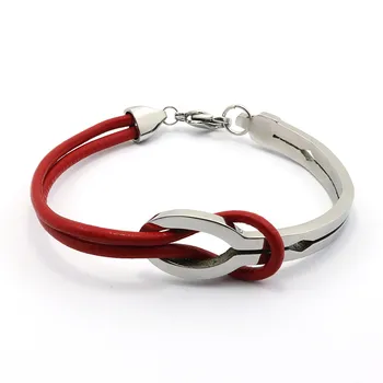 Red Genuine Leather Bracelets Fashion Stainless Steel Adjustable Clasp Charm Cuff Bracelets Women Men Jewelry Gift
Red Genuine Leather Bracelets Fashion Stainless Steel Adjustable Clasp Charm Cuff Bracelets Women Men Jewelry Gift