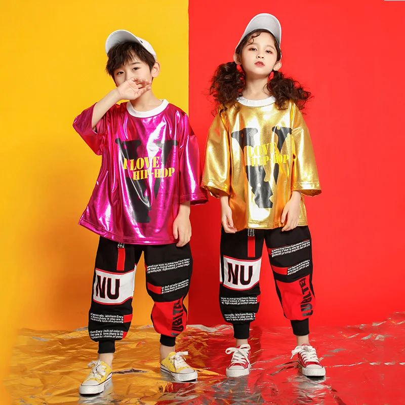 Children Hip Hop Outfits Oversized Loose T Shirt jogger pant Girls Boys Jazz Dance Costume Ballroom Dancing Stage wear Clothes
Children Hip Hop Outfits Oversized Loose T Shirt jogger pant Girls Boys Jazz Dance Costume Ballroom Dancing Stage wear Clothes