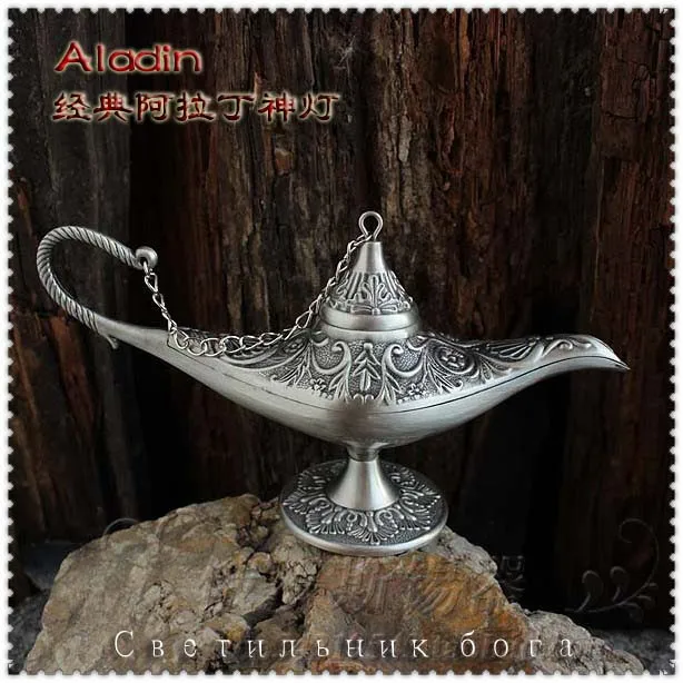 European style of the ancient Dian tin decoration craft ornaments Aladin classic lamp silver tin Aladdin lamp
European style of the ancient Dian tin decoration craft ornaments Aladin classic lamp silver tin Aladdin lamp