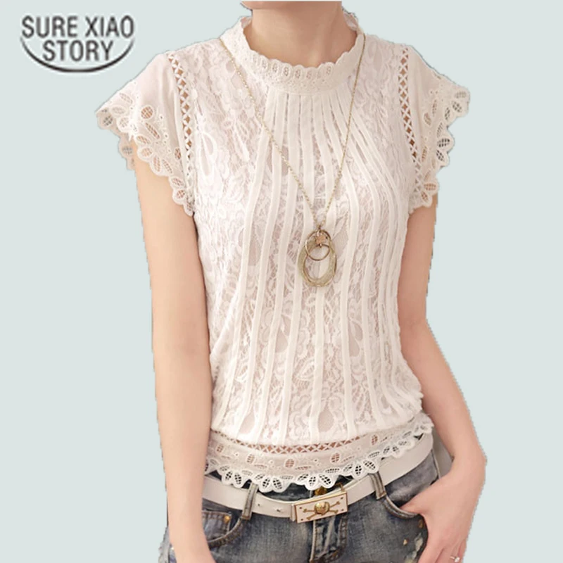 New 2016 Summer Fashion Style Women Blouses Loose Short Petal Sleeve Floral Lace Tops Chiffon O-neck Plus Size Shirt Tops 01C 35
New 2016 Summer Fashion Style Women Blouses Loose Short Petal Sleeve Floral Lace Tops Chiffon O-neck Plus Size Shirt Tops 01C 35
