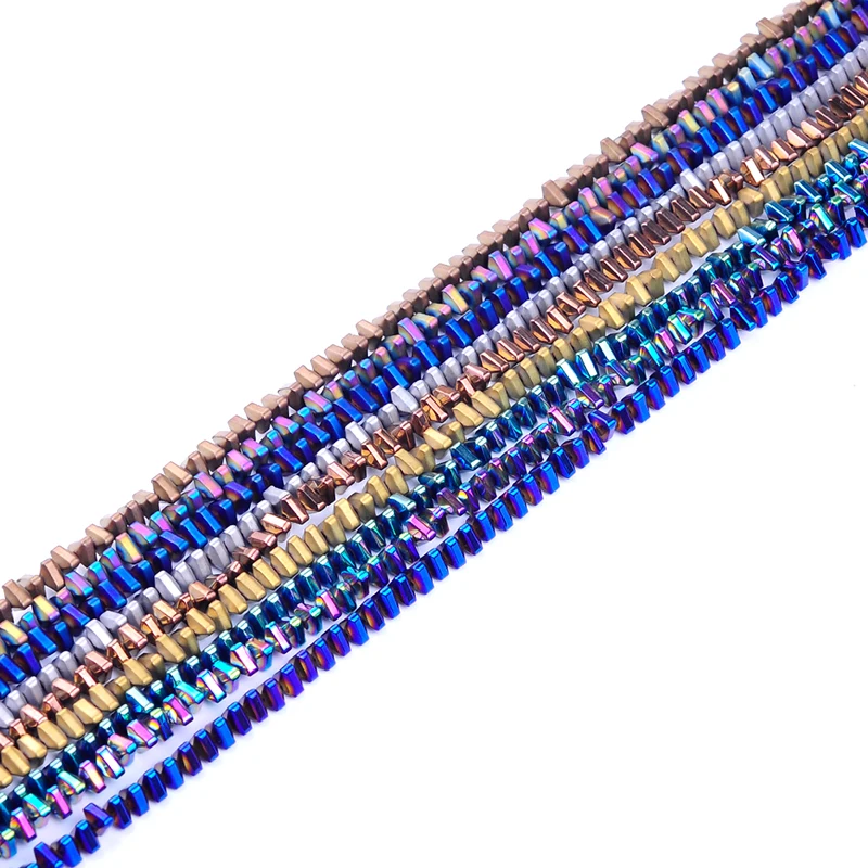 6colors Natural Stone Hematite Beads Bright New Triangle shape Loose beads for DIY Necklace Bracelet Jewelry Making Accessories
6colors Natural Stone Hematite Beads Bright New Triangle shape Loose beads for DIY Necklace Bracelet Jewelry Making Accessories