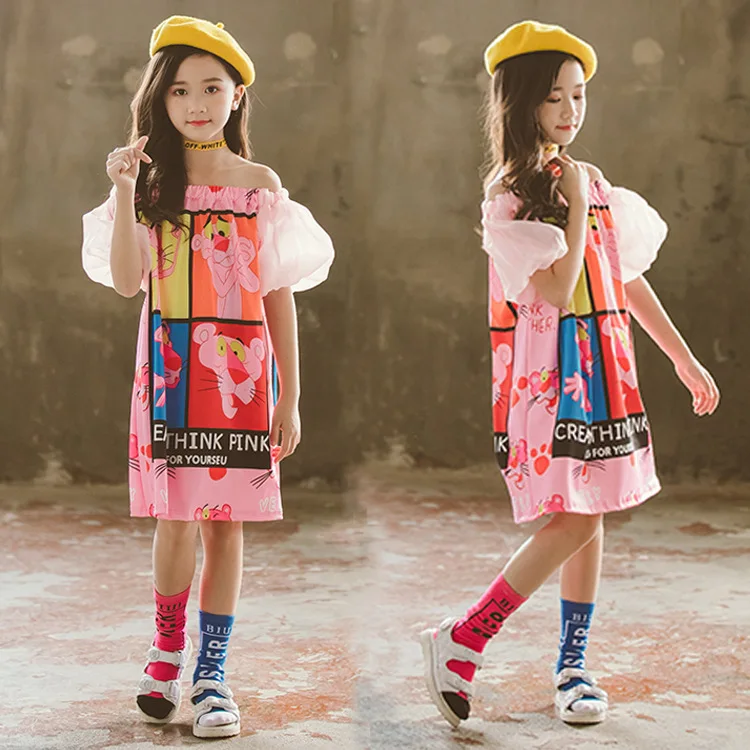 5-12Y Kids Girls Dresses 2019 summer girls casual gauze shoulderless short-sleeved dress For girls party clothes
5-12Y Kids Girls Dresses 2019 summer girls casual gauze shoulderless short-sleeved dress For girls party clothes