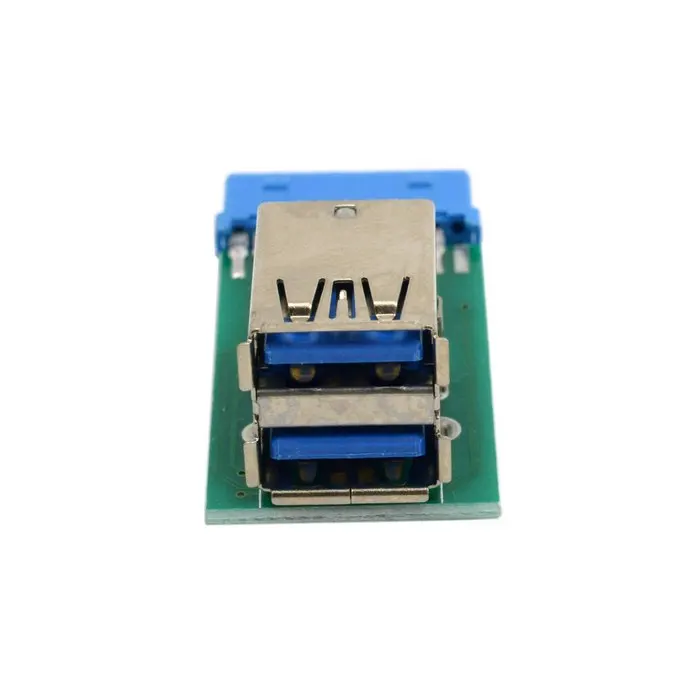 CY Vertical Dual USB 3.0 A Type Female to Motherboard 20 Pin Box Header Slot Adapter PCBA
CY Vertical Dual USB 3.0 A Type Female to Motherboard 20 Pin Box Header Slot Adapter PCBA