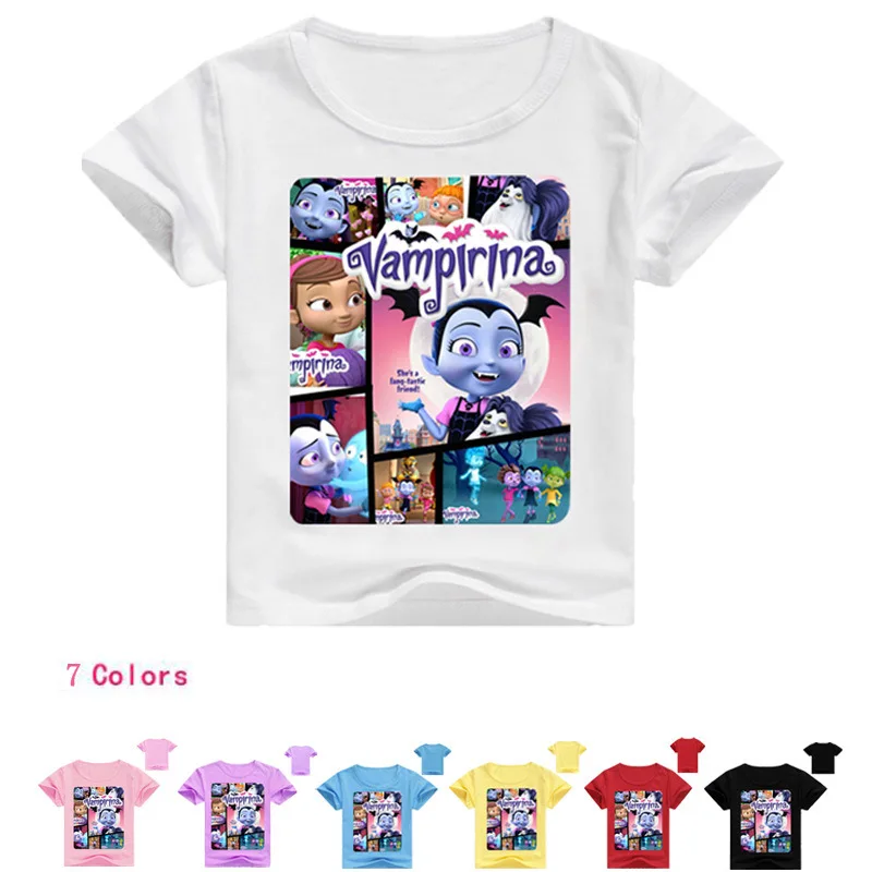 Summer Kids T-shirt Movie Vampirina Girl Costume Short Tees Little Girls Cotton Tops Babies O-neck Top Tees Birthday Party Gifts
Summer Kids T-shirt Movie Vampirina Girl Costume Short Tees Little Girls Cotton Tops Babies O-neck Top Tees Birthday Party Gifts