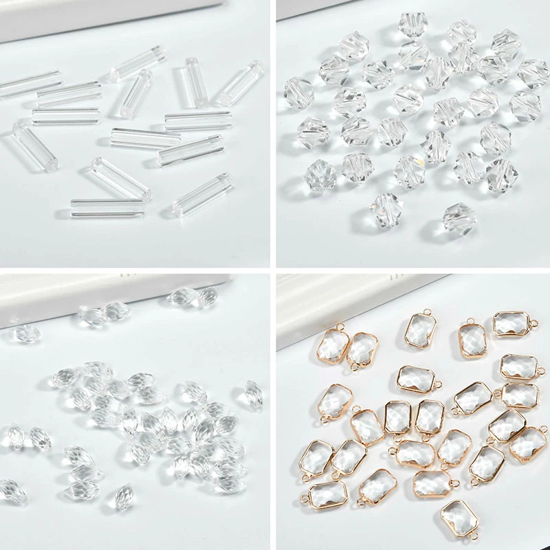 Diy materials in Europe and America hand-made transparent crystal earrings necklace pendant accessories
Diy materials in Europe and America hand-made transparent crystal earrings necklace pendant accessories